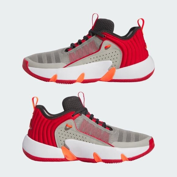 Adidas Trae Unlimited – Unisex Basketball Shoes Metal Grey Red IF5611 NEW - Picture 5 of 9